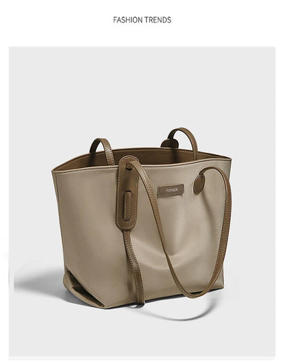 Damen Tote Bag aus weichem PU-Leder mit großem Fassungsvermögen