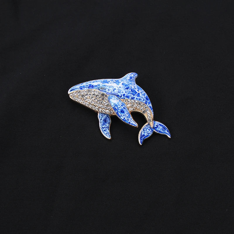 Brosche Emaille Porzellan Drache Schmetterling Frosch Krabbe Tier Reversnadel