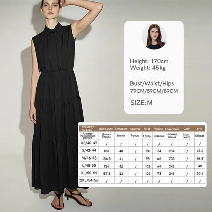 Zeitloses Ärmelloses Damen Kleid Tailliert Mit Kragen Für Jeden Anlass