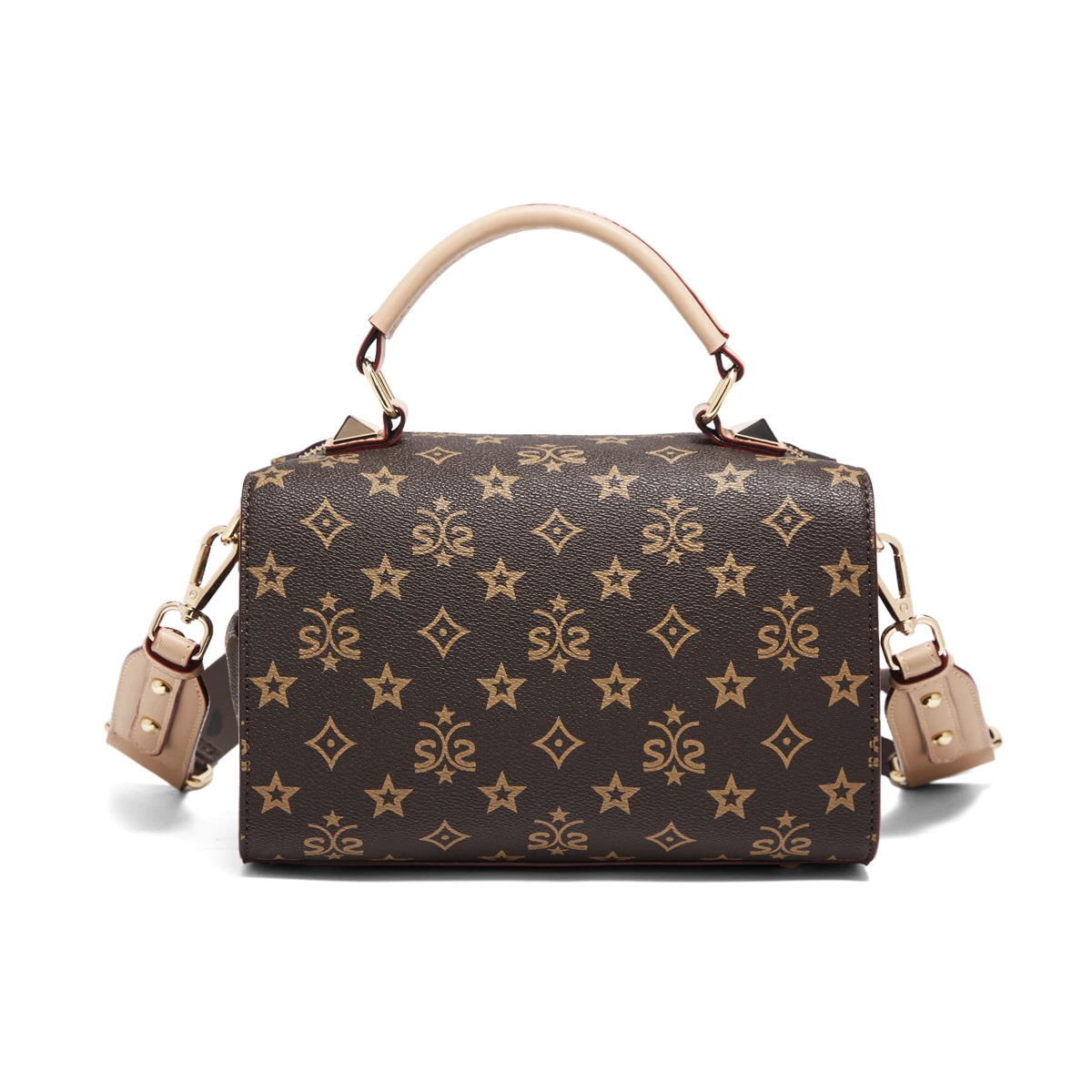 Damen Handtasche aus PU-Leder im Boston-Stil mit verstellbarem Tragegurt