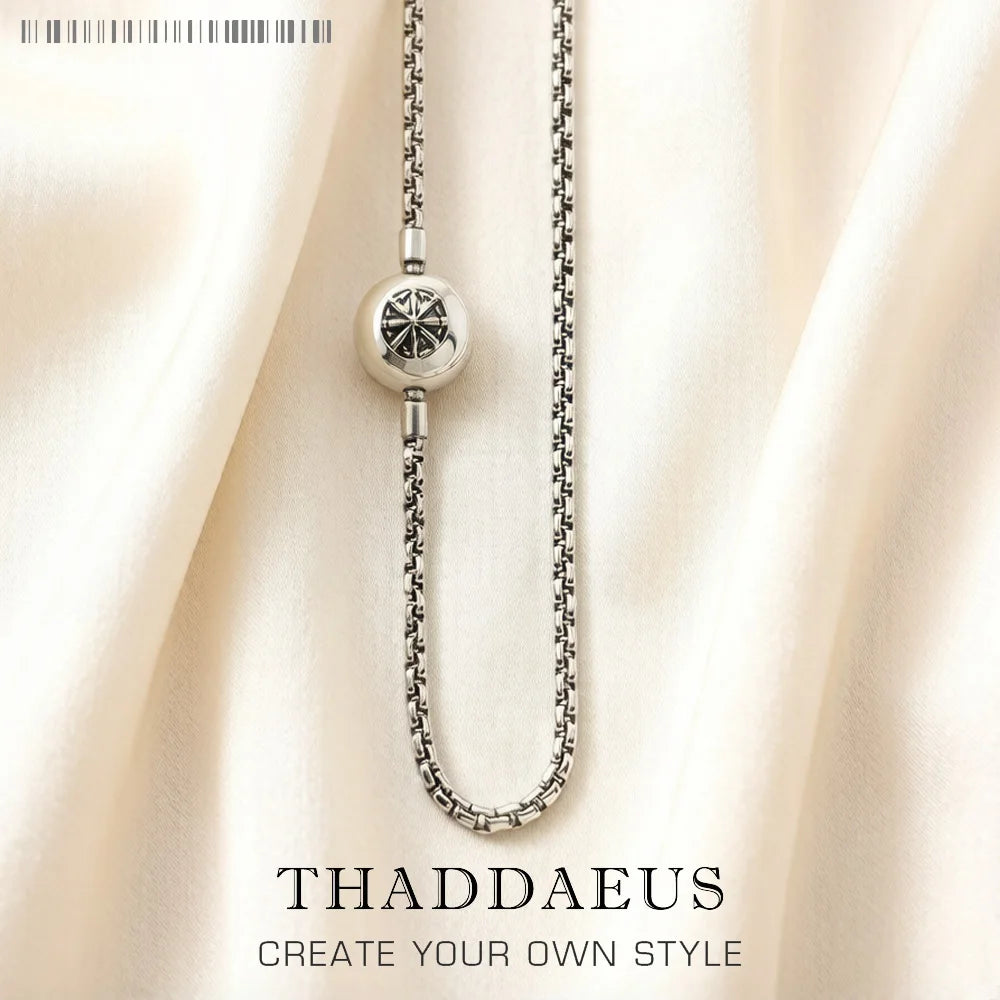 Damen-Halskette Basic Charm-Gliederkette aus Sterlingsilber