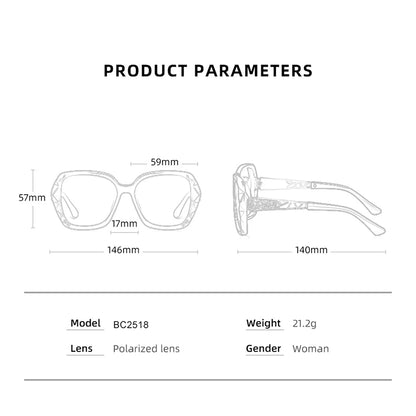Damen-Sonnenbrille Katzenauge Polaroid Farbverlauf UV400 großer Rahmen
