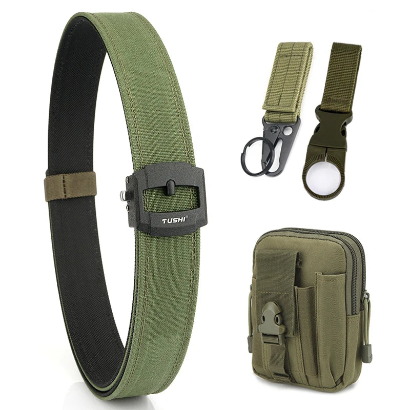 Herren-Taktischer Gürtel aus Nylon mit automatischer Metallschnalle für Outdoor-Einsatz