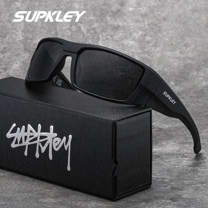 Sonnenbrille Reitstil Rechteck polarisiert UV400 Unisex Geschenk