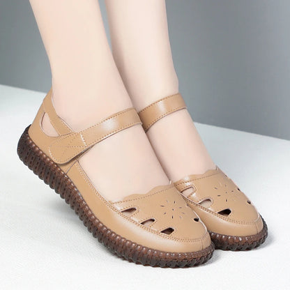AIYUQI 2025 neue frauen sandalen Flache sohlen nicht-slip hohl frauen schuhe Sommer große-größe weibliche sandalen