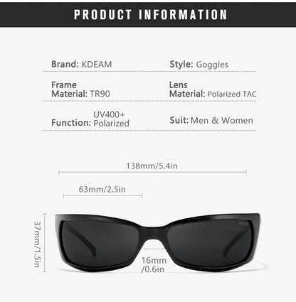 Sonnenbrille Sport UV400 polarisiert leicht Angeln Reißverschlussetui Unisex