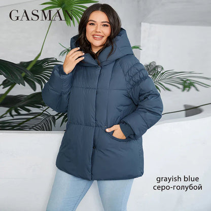 Lange Damen-Winterjacke in Beige mit Daunenfüllung – Eleganter und warmer Parka für die kalte Jahreszeit