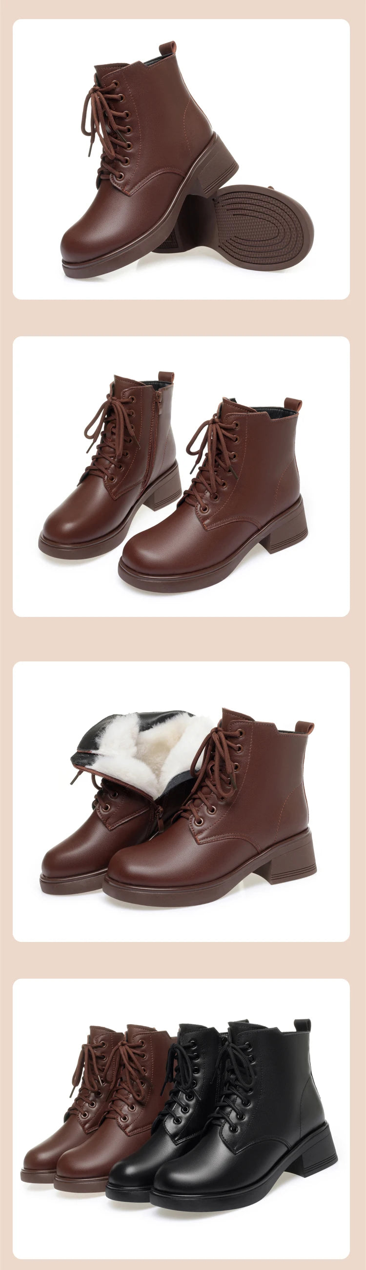 AIYUQI Women Marton Boots Winter 2025 New Genuine Leather Large Size Women Snow Boots Anti-Slip Women Motorcycle Boots