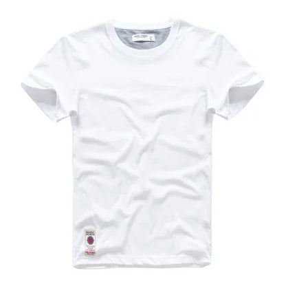 Männer T-Shirt aus Baumwolle im klassischen O-Ansatz mit hochwertiger Verarbeitung