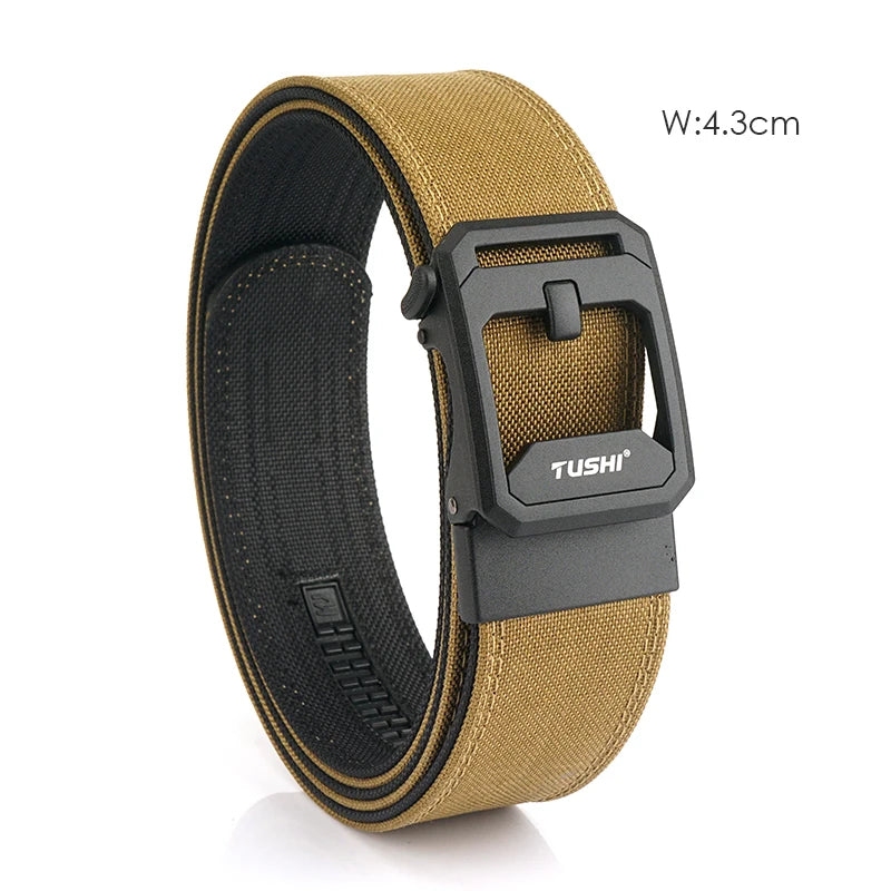 Unisex-Taktischer Gürtel aus 1100D Nylon Breite 4,3 cm mit Metall-Automatik-Schnalle für Militär IPSC Jagd
