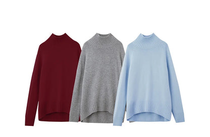 Damen-Rollkragenpullover 100 % Wolle nahtlos antibakteriell Winter