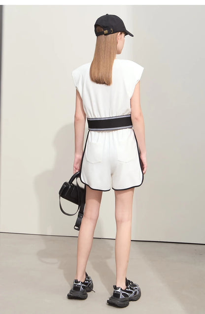 Damen Shorts im Minimalismus-Stil mit neuer Stretch-weite und ärmellos