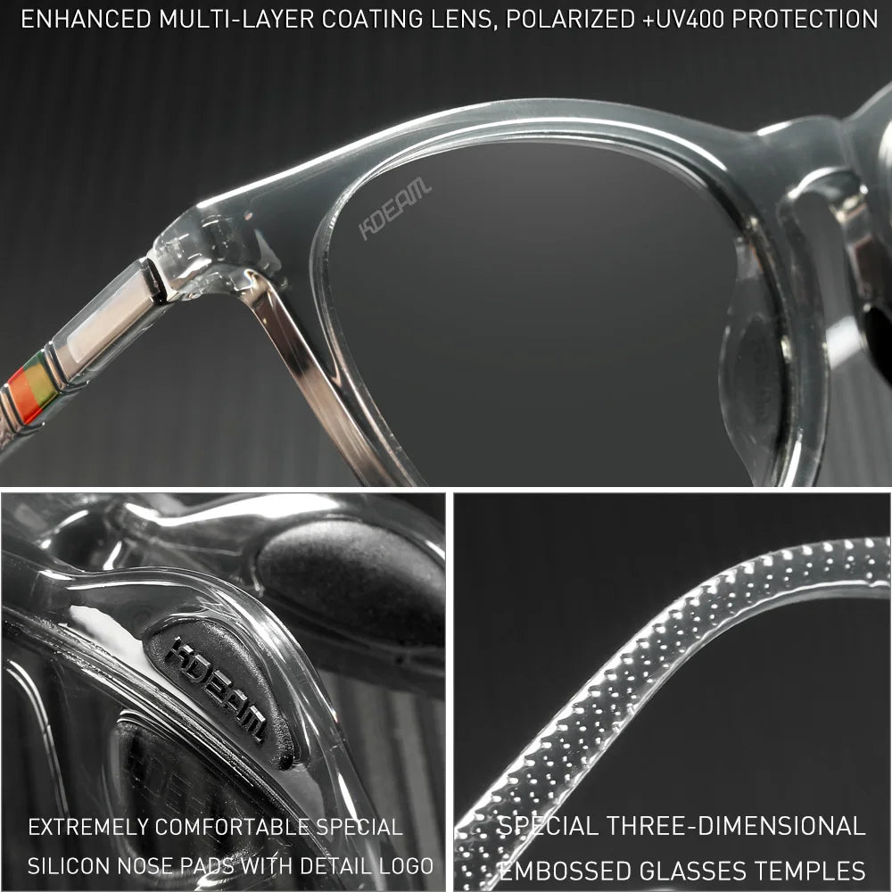Damen-Sonnenbrille Vintage photochrom polarisiert Reisen Fahren Wandern