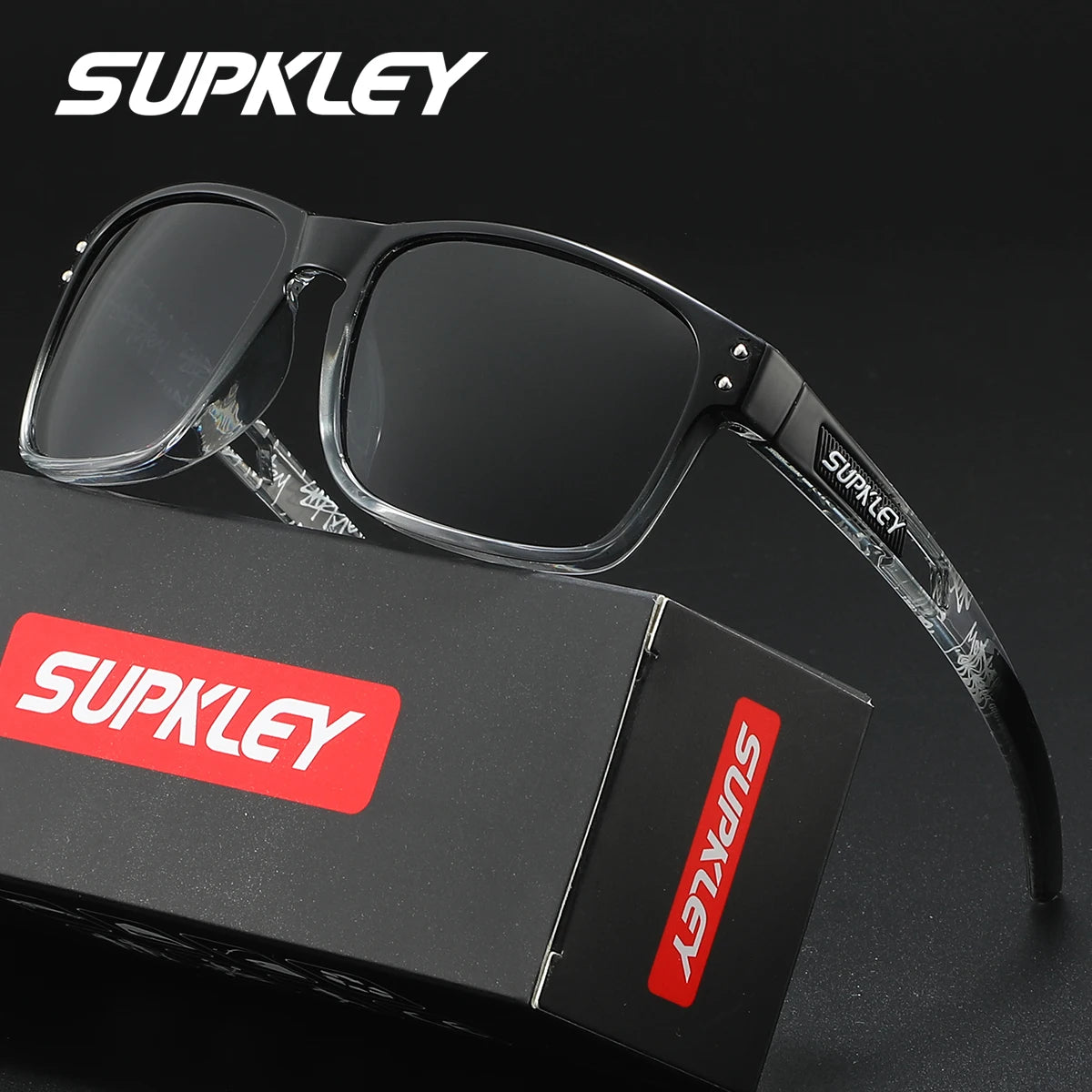 Sonnenbrille Sport quadratisch UV400 polarisiert winddicht Herren