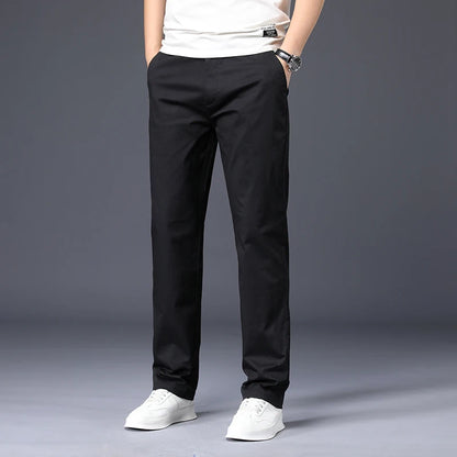 Herren Hose aus Baumwolle mit lässigem Stretch und geradem Schnitt