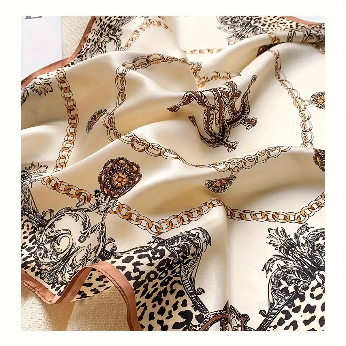 Damen Seidenschal klein quadratisch Haarband Halstuch Kopftuch Bandana D