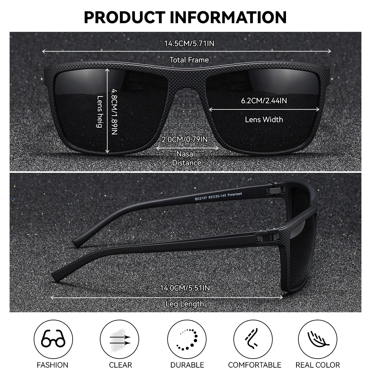 Damen-Sonnenbrille braun matt polarisiert Anti-Slip PC Sport