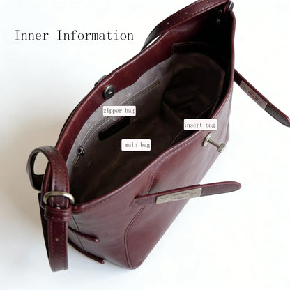 Damen-Schultertasche mit großem Fassungsvermögen aus PU-Leder, Alltagstasche für Arbeit und Freizeit