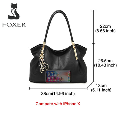 Damen Schultertasche aus Genuine Leather im eleganten Stil