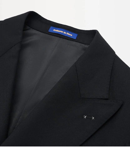 Herrenanzug aus 100% Wolle, doppelt geknöpft, in Grau – Slim Fit Sakko, Weste und Hose für Hochzeiten und festliche Anlässe, auch in großen Größen erhältlich.
