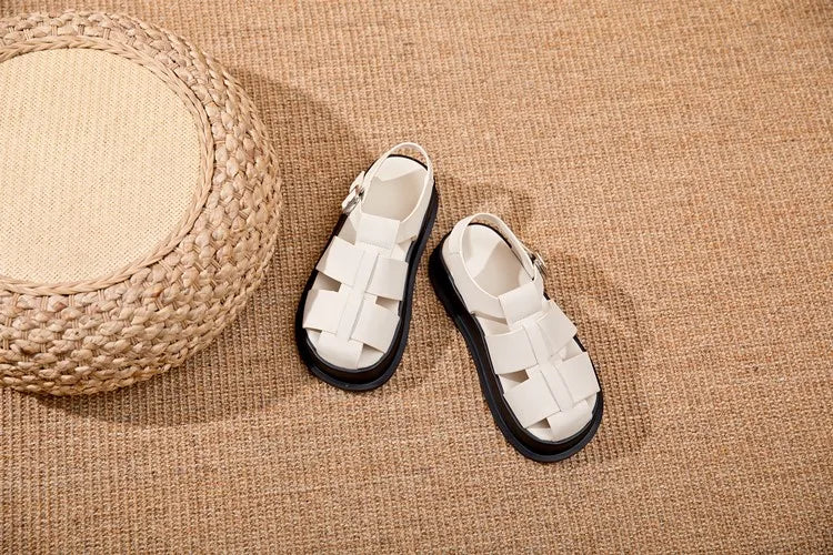 AIYUQI Women's Sandals Closed toe 2025 Summer New Women Roman Sandals Leisure Thick Soled Fashion Woven Women's Shoes Sandals