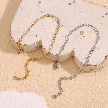 Damen-Armband mit Herzkette aus Edelstahl