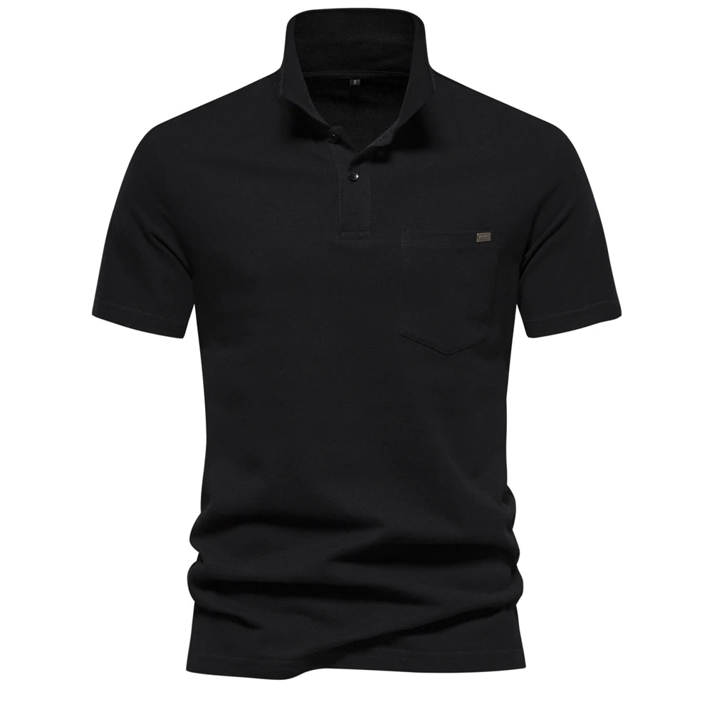 Herren Poloshirt aus 100 Prozent Baumwolle mit lässigem Stehkragen für den Sommer