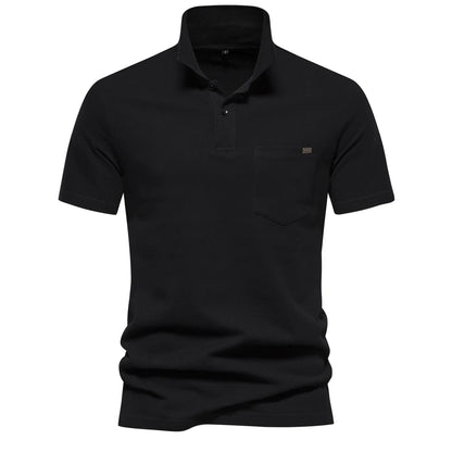 Herren Poloshirt aus 100 Prozent Baumwolle mit lässigem Stehkragen für den Sommer