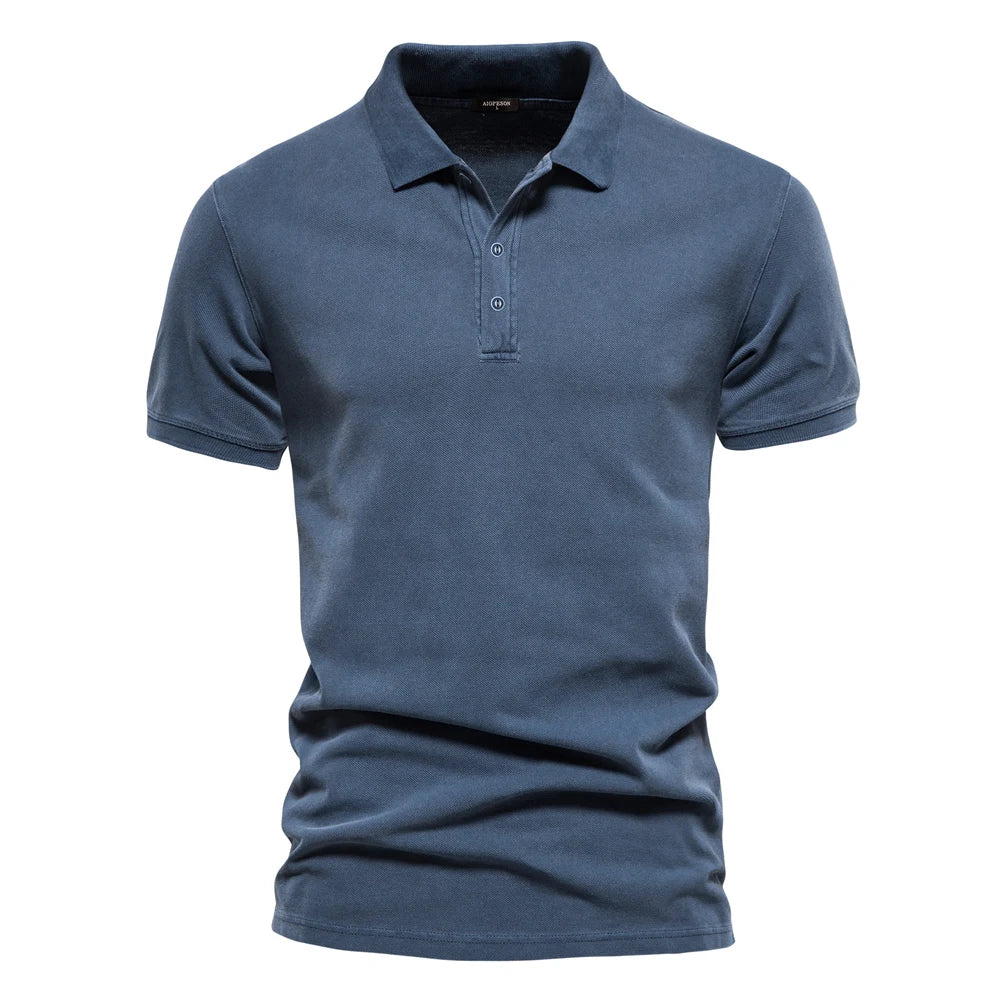 Herren Poloshirt 100% Baumwolle Langlebiger Komfort Formstabiler Kragen