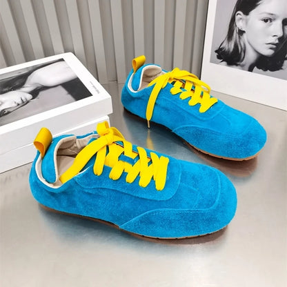AIYUQI 2025 neue frauen flache schuhe Echt leder retro turnschuhe schuhe frauen Große größe modische Forrest Gump weibliche schuhe