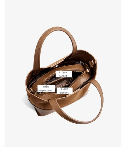 Damen Handtasche aus PU-Leder im Retro-Stil mit großer Kapazität