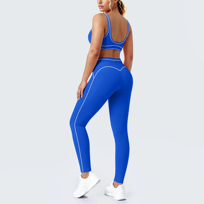 Damen Yoga Sportset Rückenfreier BH Schnell Trocknend Atmungsaktiv
