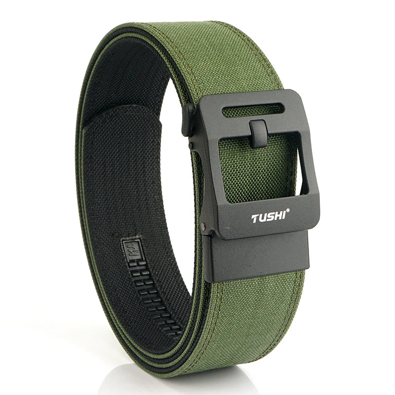 Herren Taktischer Gürtel Aus Nylon 1100D Mit Automatik-Schnalle Breite 4,3 cm Robuster Militärischer Alltags-Gürtel Grau