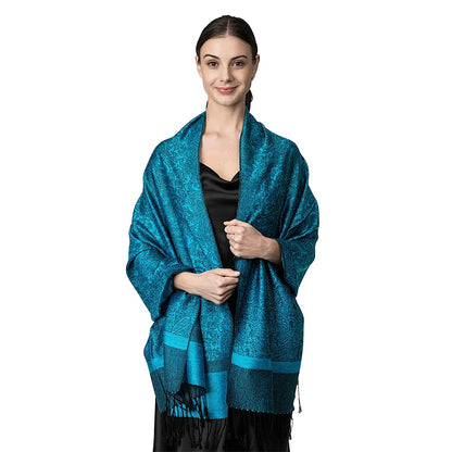 Damen Jacquard Schal ethnisch Kaschmir dick weich Halstuch Bandana Outdoor