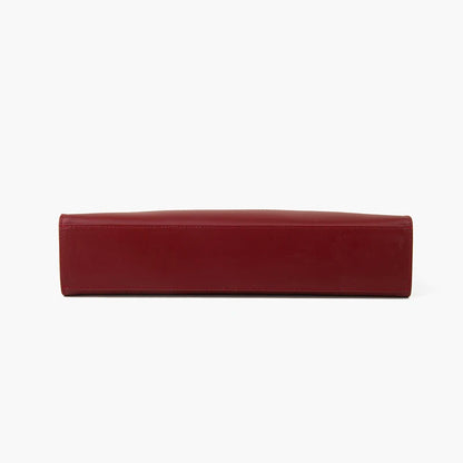 Rote Schultertasche Spaltleder In Baguette-Form | Donna-In