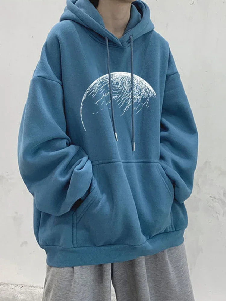 Herren Hoodie mit Anime Grafik im Hip Hop Stil für die Herbstmode