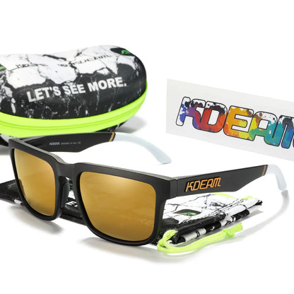 Sonnenbrille quadratisch polarisiert lässig Outdoor Unisex Pärchen neues Paket