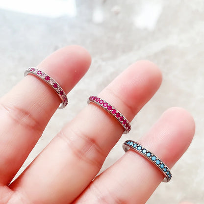 Damen-Ring Eleganz bunte Steine aus Sterlingsilber