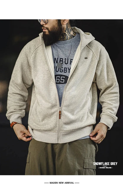 Herren Sportjacke in Grau Polar Fleece Verdickt Warme Sportjacke Reißverschluss