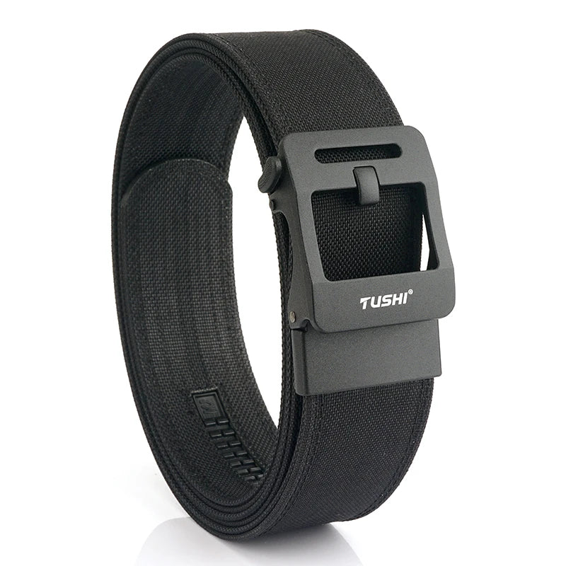 Herren Taktischer Gürtel Aus Nylon 1100D Mit Automatik-Schnalle Breite 4,3 cm Robuster Militärischer Alltags-Gürtel Grau