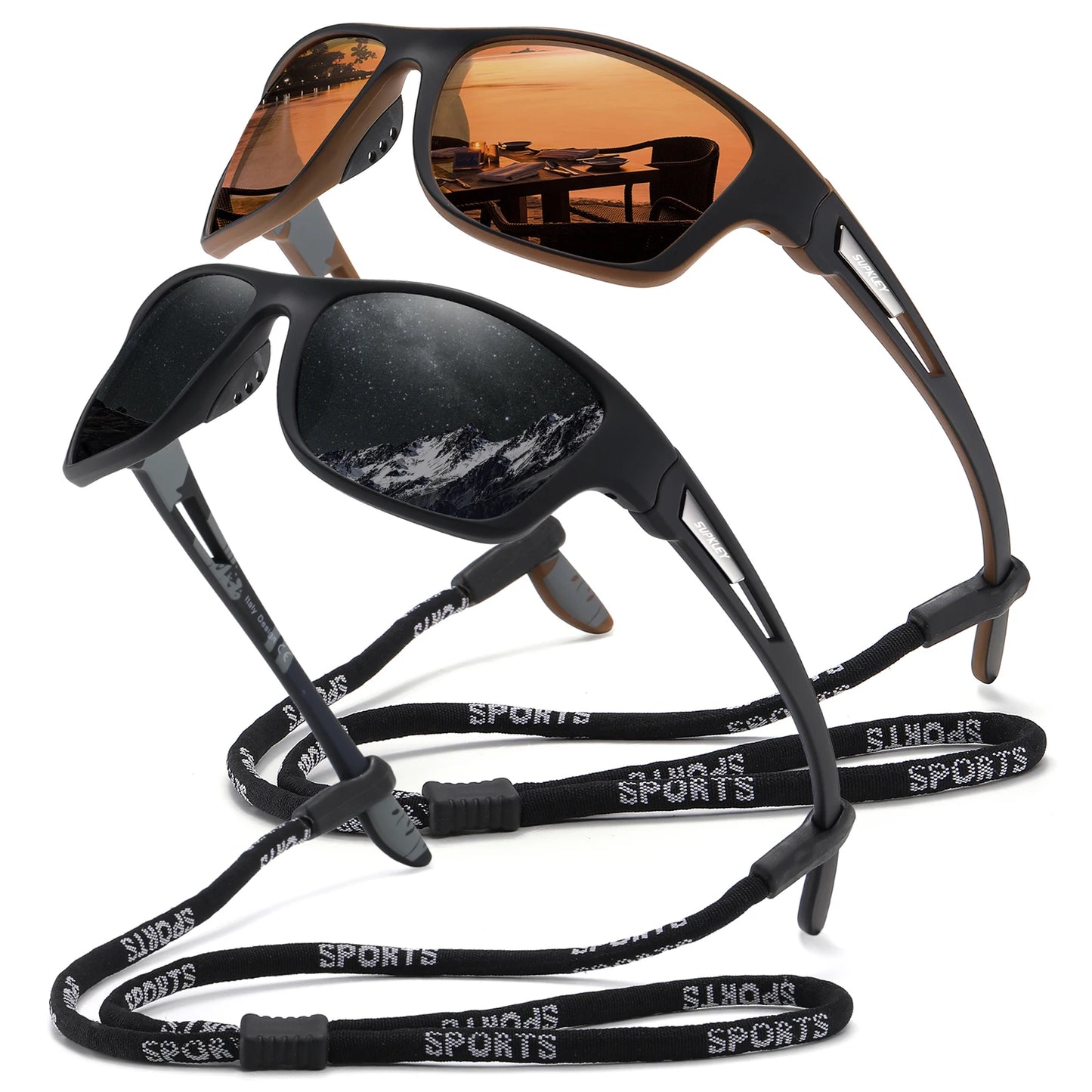 Sonnenbrille Sport polarisiert bunt UV400 Spiegel Bergsteiger Herren