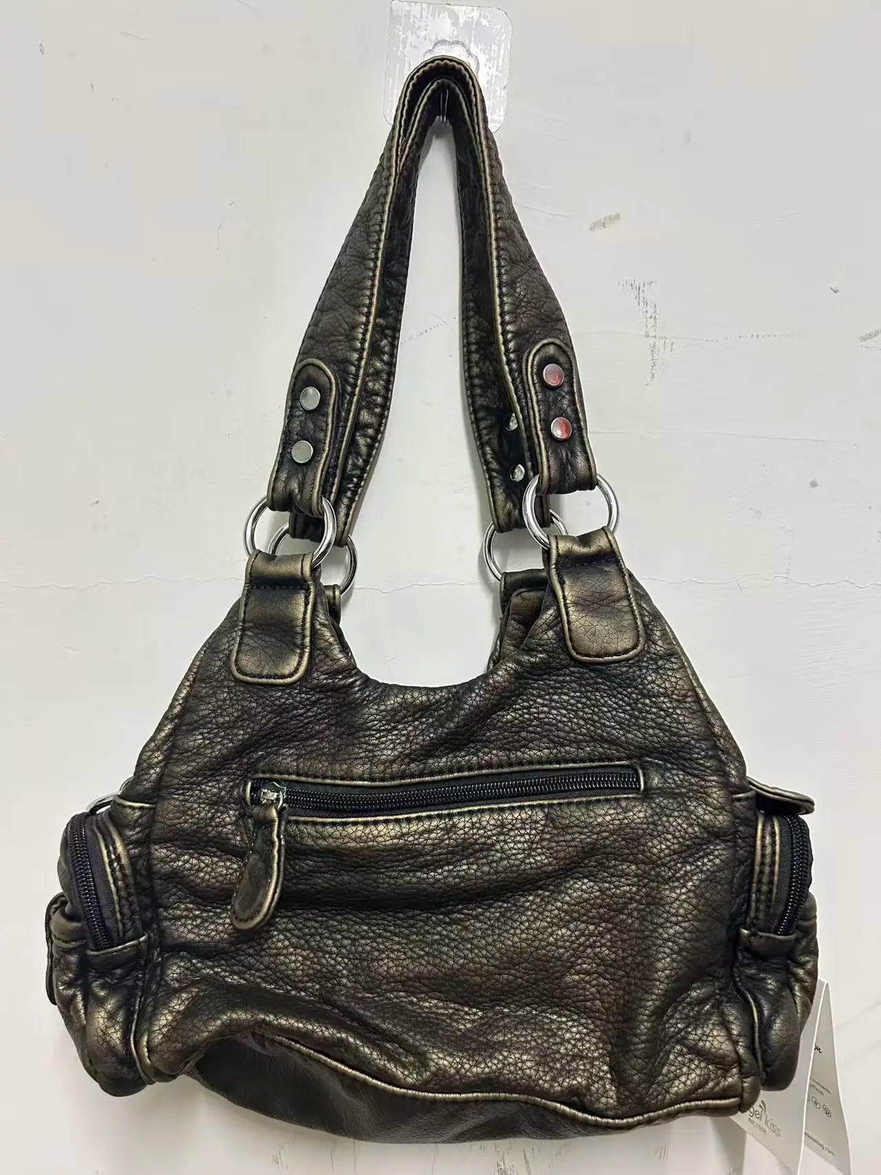 Damen-Hobo-Tasche aus Leder im Retro-Distressed Stil mit viel Stauraum und mehrfachen Innenfächern