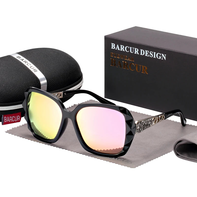 Damen-Sonnenbrille UV400 Farbverlauf polarisiert elegant Lady
