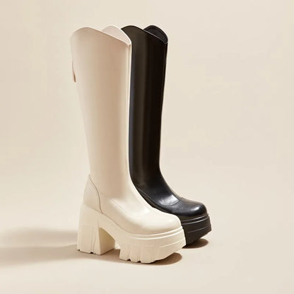 AIYUQI Western Cowboy Boots Women 2025 New Fashion High Heel Female Rider Boots 11cm Heel High Platform Skinny Boots Women