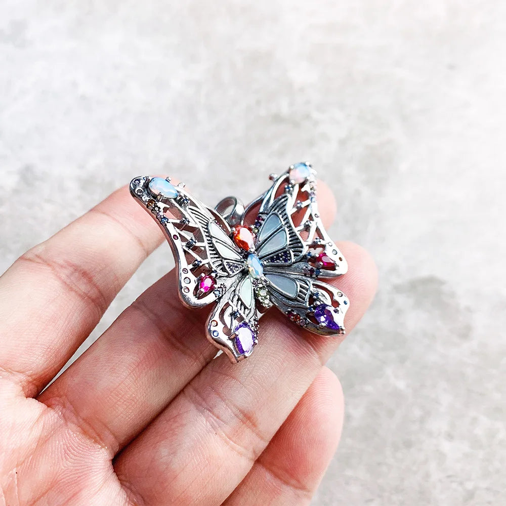 Damen-Charm-Anhänger Amulett magisch Natur Glück aus Sterlingsilber