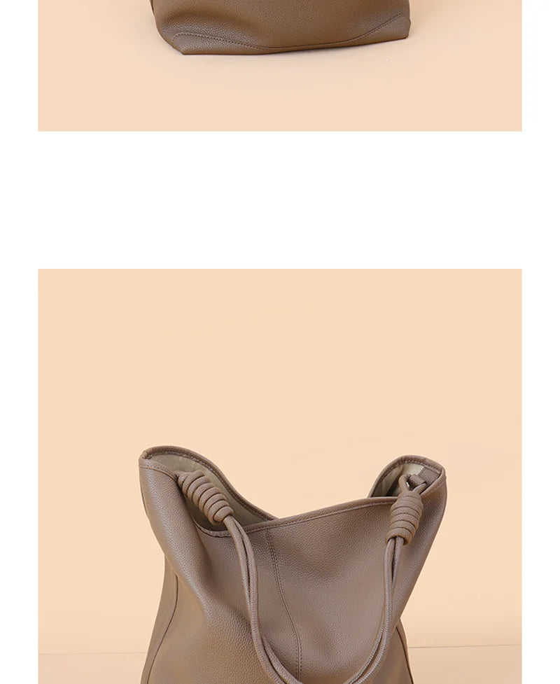 Donnain Bucket-Tasche aus Split-Leder | Damen Tote Große Kapazität