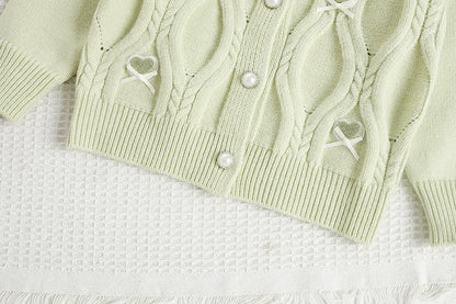 Mädchen Outfit Set aus Einfarbigem Pullover und dünnem Rock für Herbst