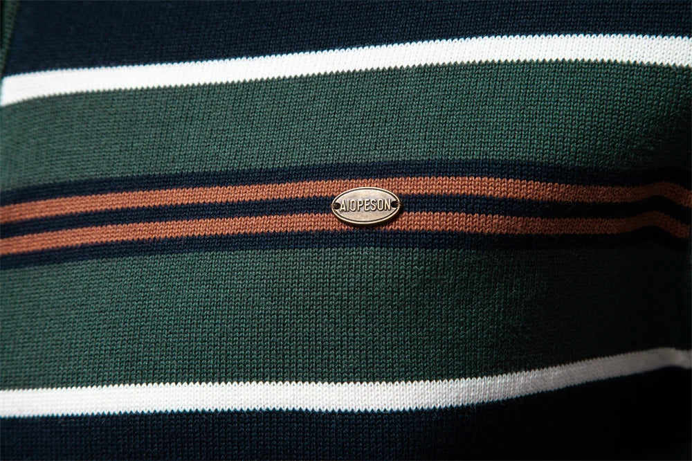 Herren Pullover aus Baumwolle mit Stehkragen für lässige Business-Looks