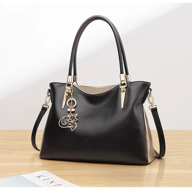 Damen Schultertasche aus Rindleder Crossbody-Tasche Luxuriöse Handtasche