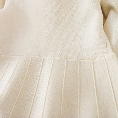 Kinder Mädchen Gestrickte Kleider 2024 Neue Warme Pullover Kleid Kinder Kleidung Langarm Casual Kleid Baby Mädchen Prinzessin Kleid